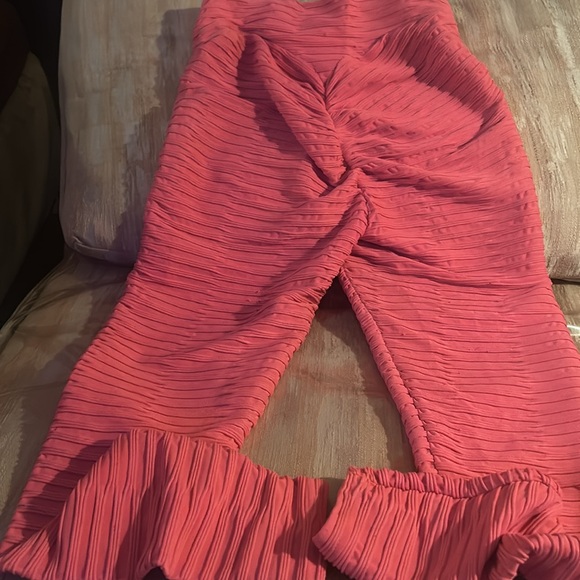 Butt training style pant’s ribbed legging pink size medium / large fits sexy - Picture 3 of 5